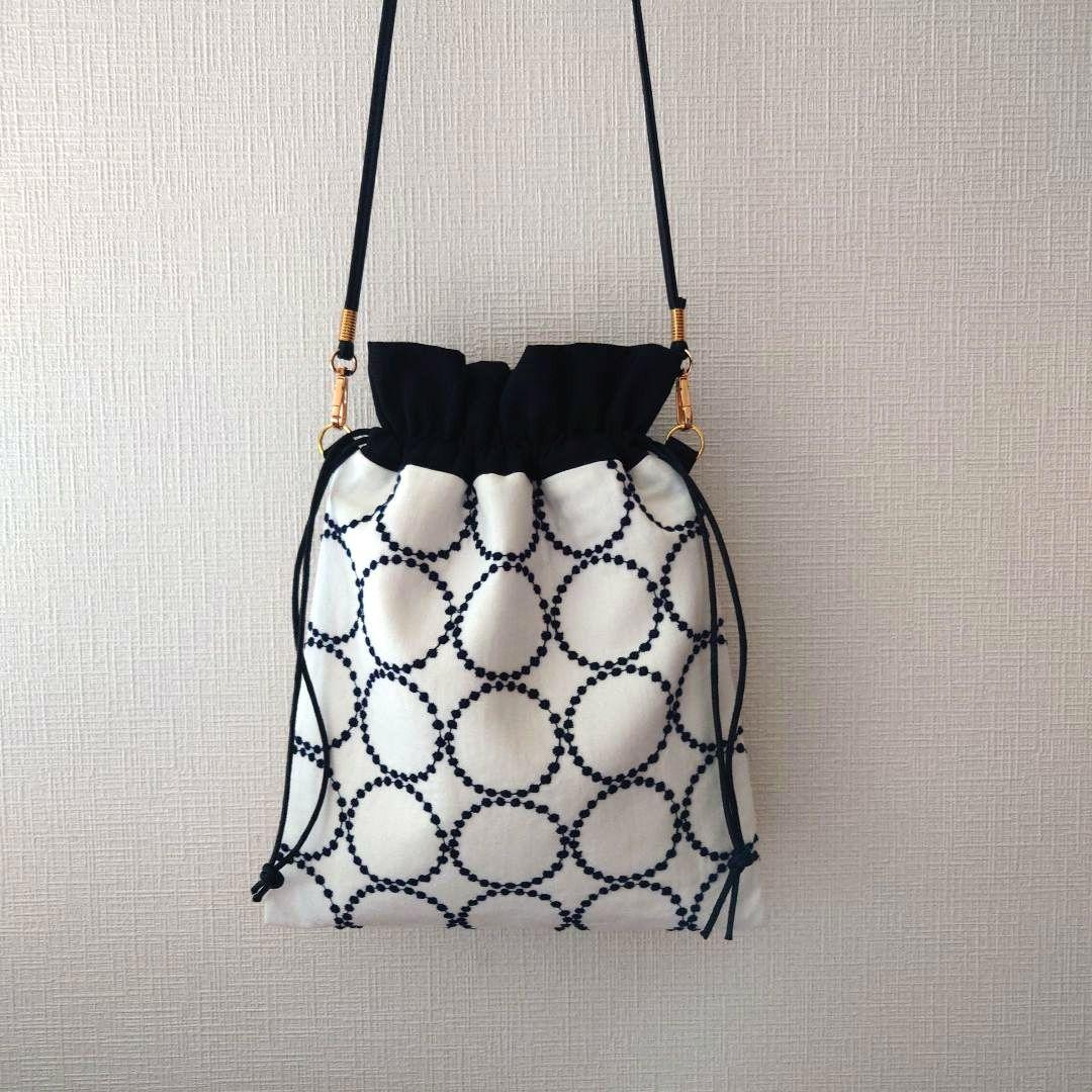 ミナペルホネン　タンバリン　巾着バック　巾着ショルダー　ハンドメイド
