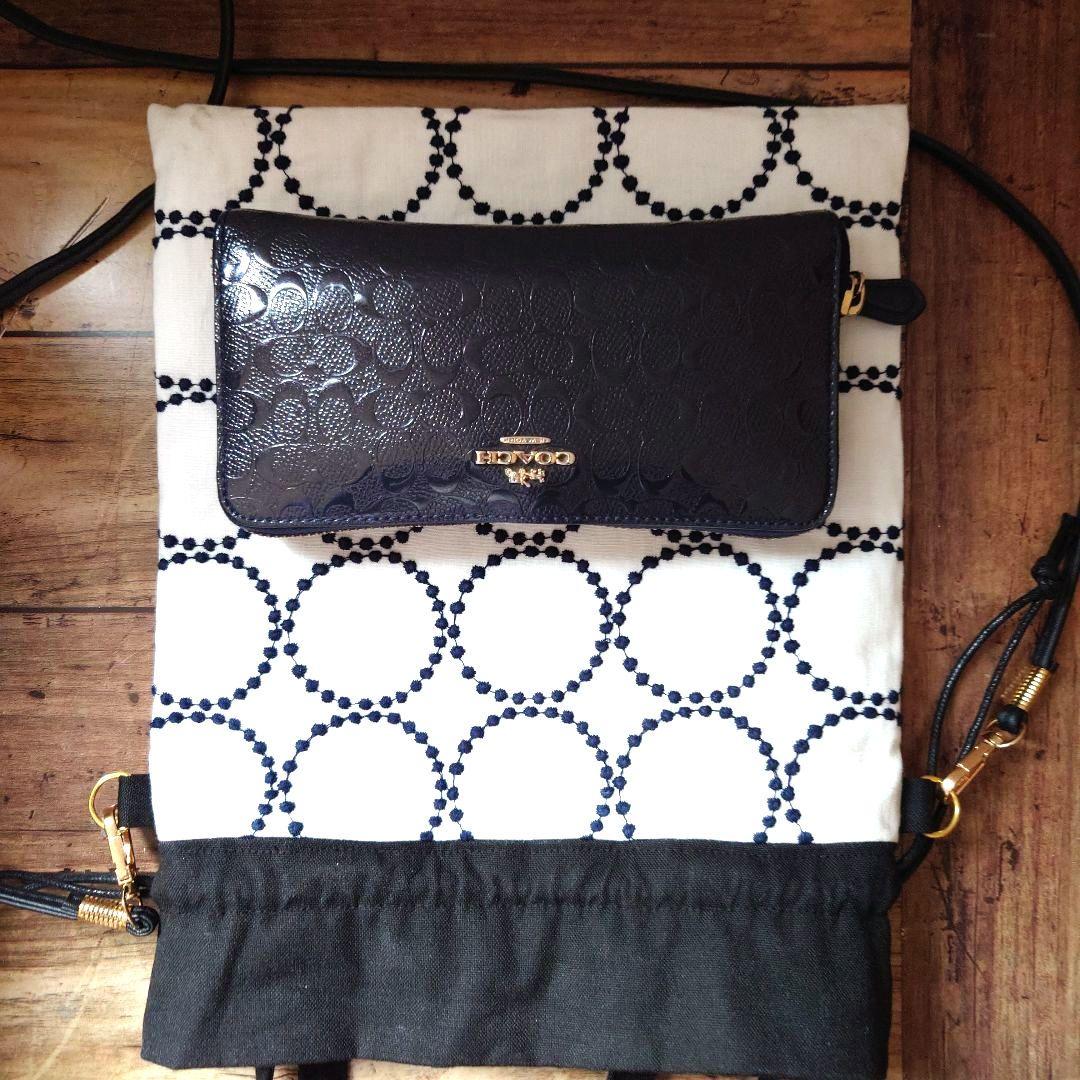 ミナペルホネン　タンバリン　巾着バック　巾着ショルダー　ハンドメイド