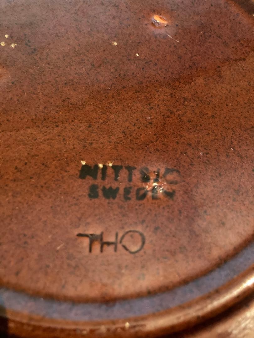 スウェーデン製　Kitttsjo 北欧アンティーク　皿　Arabia好きの方にも