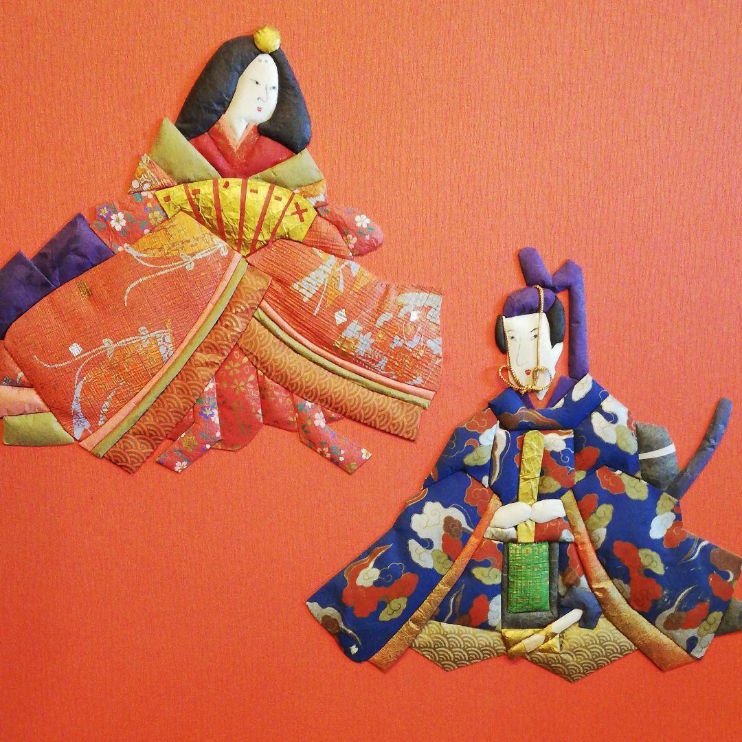 くるみ絵 雛飾り 特注パネル　2ヶセット
