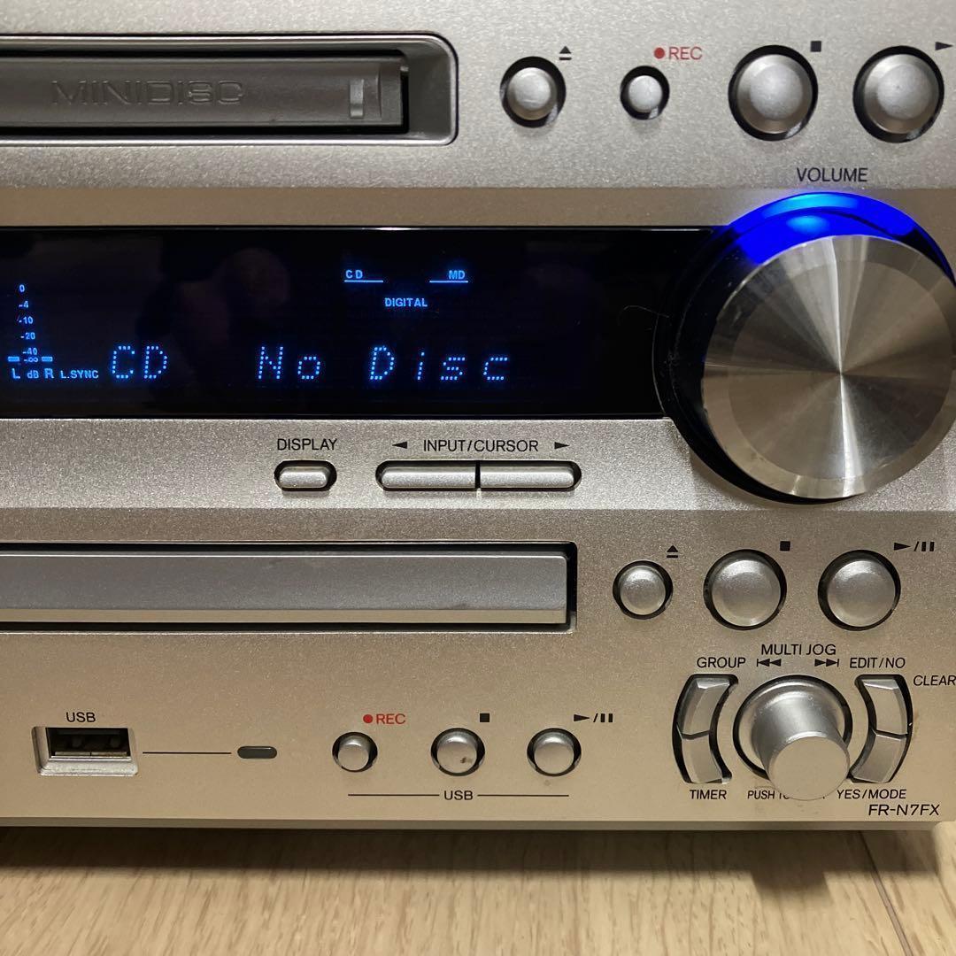 動作確認済　ONKYO X-N7FX MDコンポ　CD・MDプレーヤー