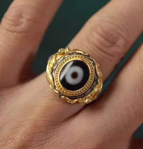 金龍と天眼珠の特別なリング - 手彫り細工 / 開運・パワーストーン