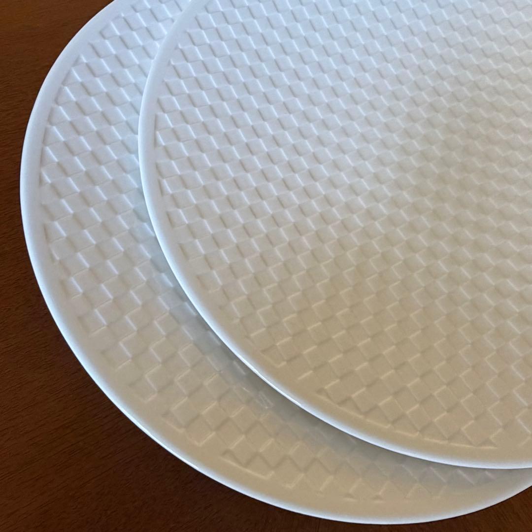 【レア美品】ウェッジウッド★ナイト＆デイ★チェック　ラージプレート