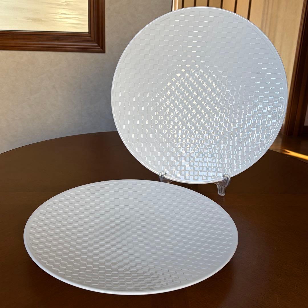 【レア美品】ウェッジウッド★ナイト＆デイ★チェック　ラージプレート