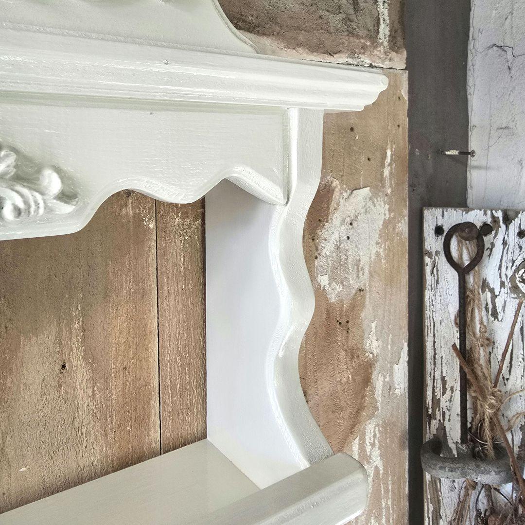 TOMMl フレンチアンティークシャビー壁掛けシェルフワイド400モール