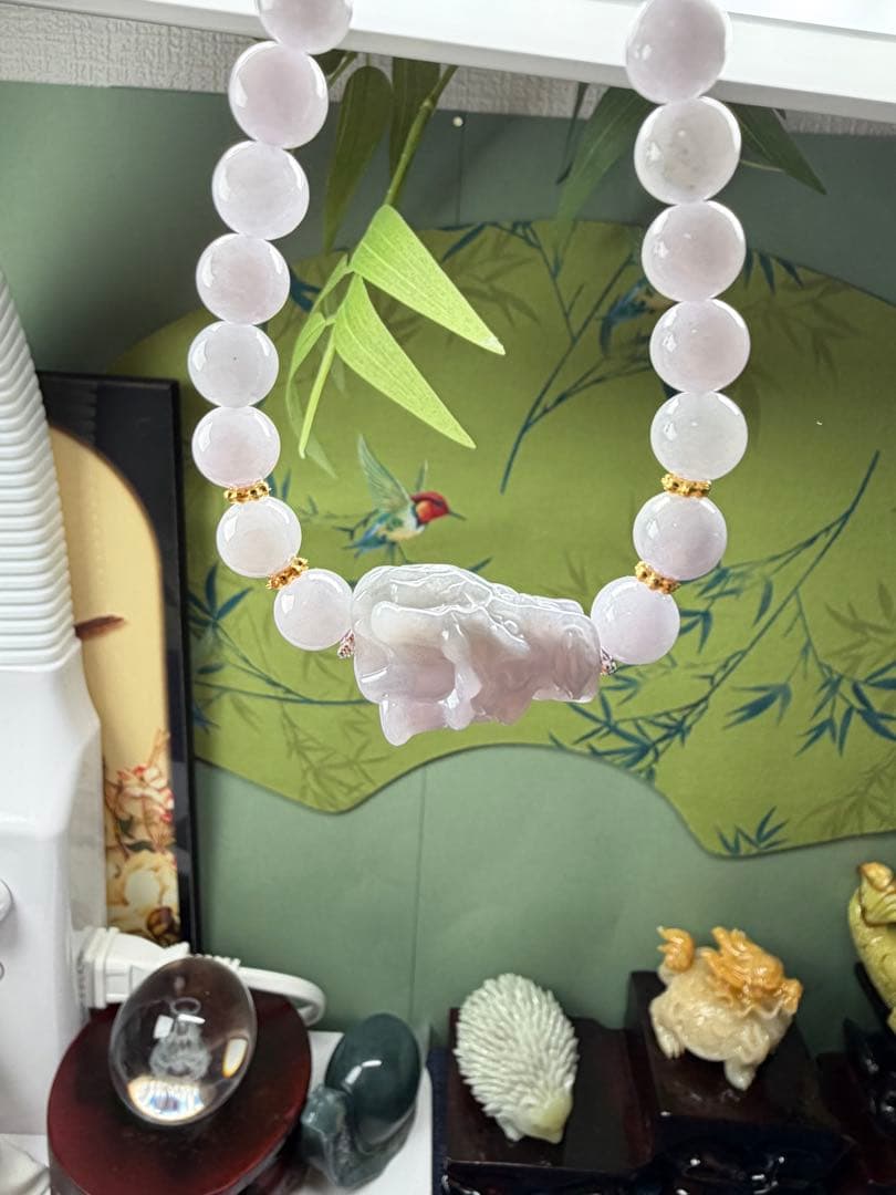 新年お祝い✨第一弾❣️ 天然A貨翡翠　開運龍神様ブレスレット