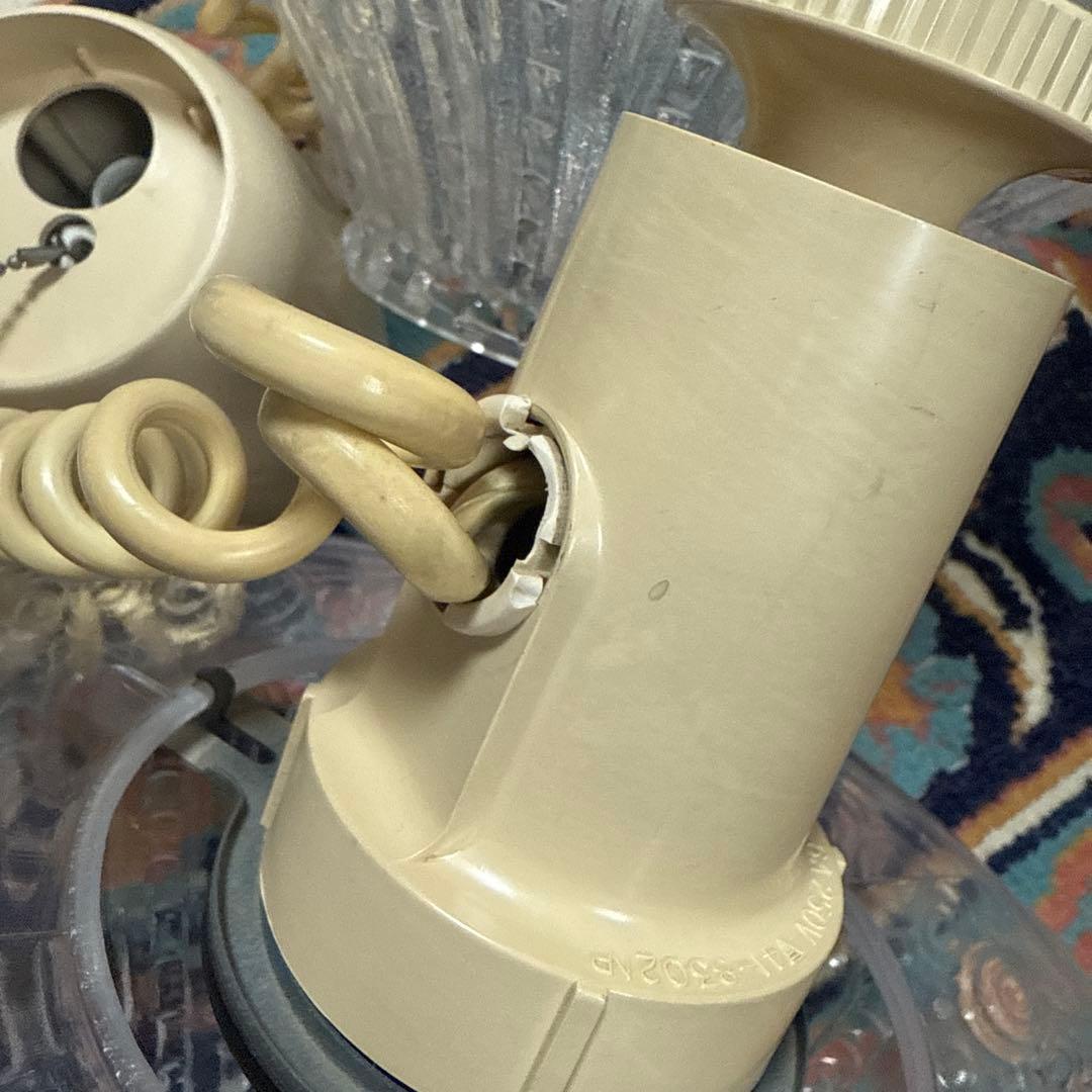 【動作確認済】昭和レトロ 日本製 クリアガラス 天井照明 アンティーク