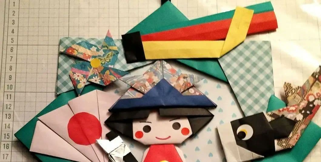 【購入不可】折り紙　大きめリース　金太郎、鯉のぼり。　5月　壁面