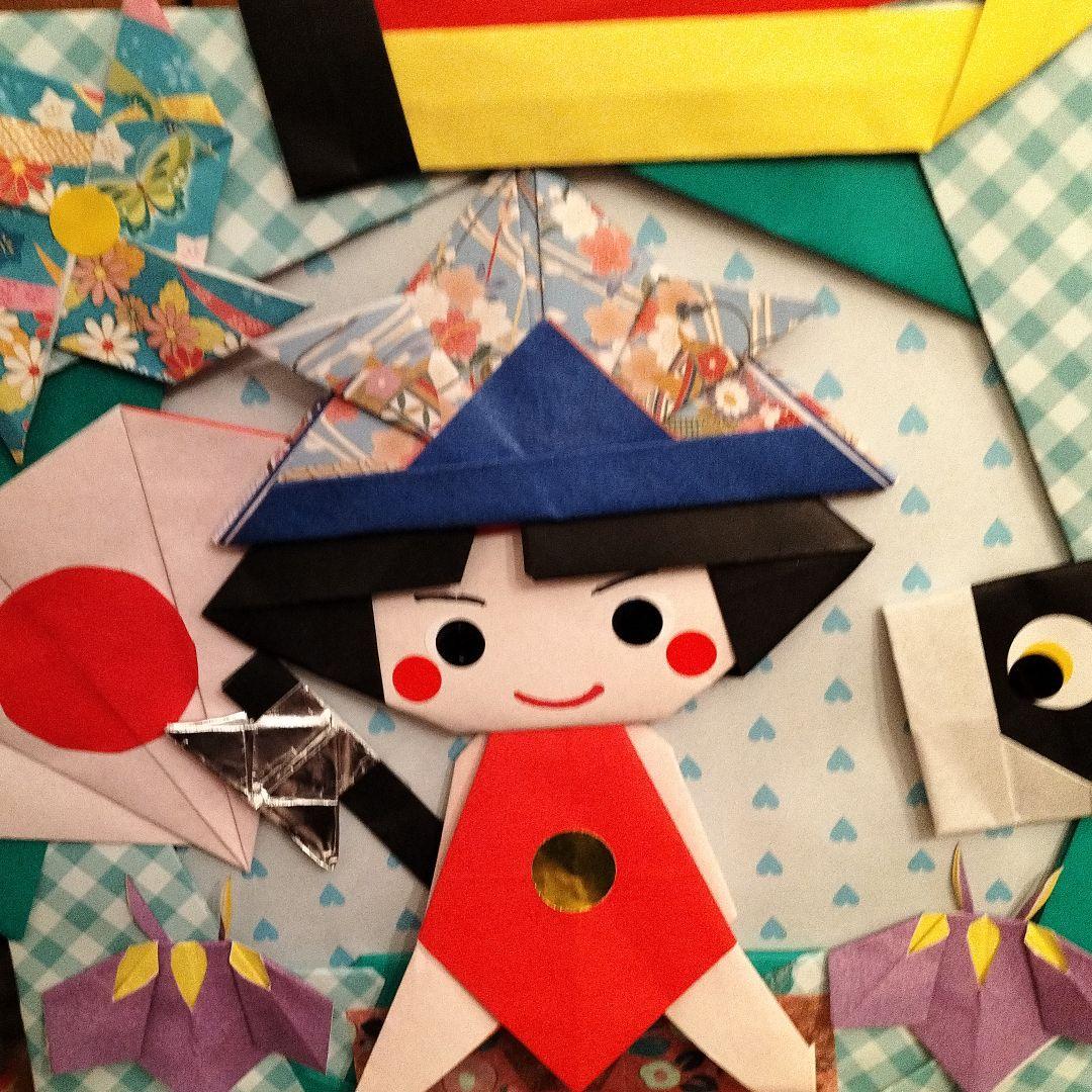 【購入不可】折り紙　大きめリース　金太郎、鯉のぼり。　5月　壁面