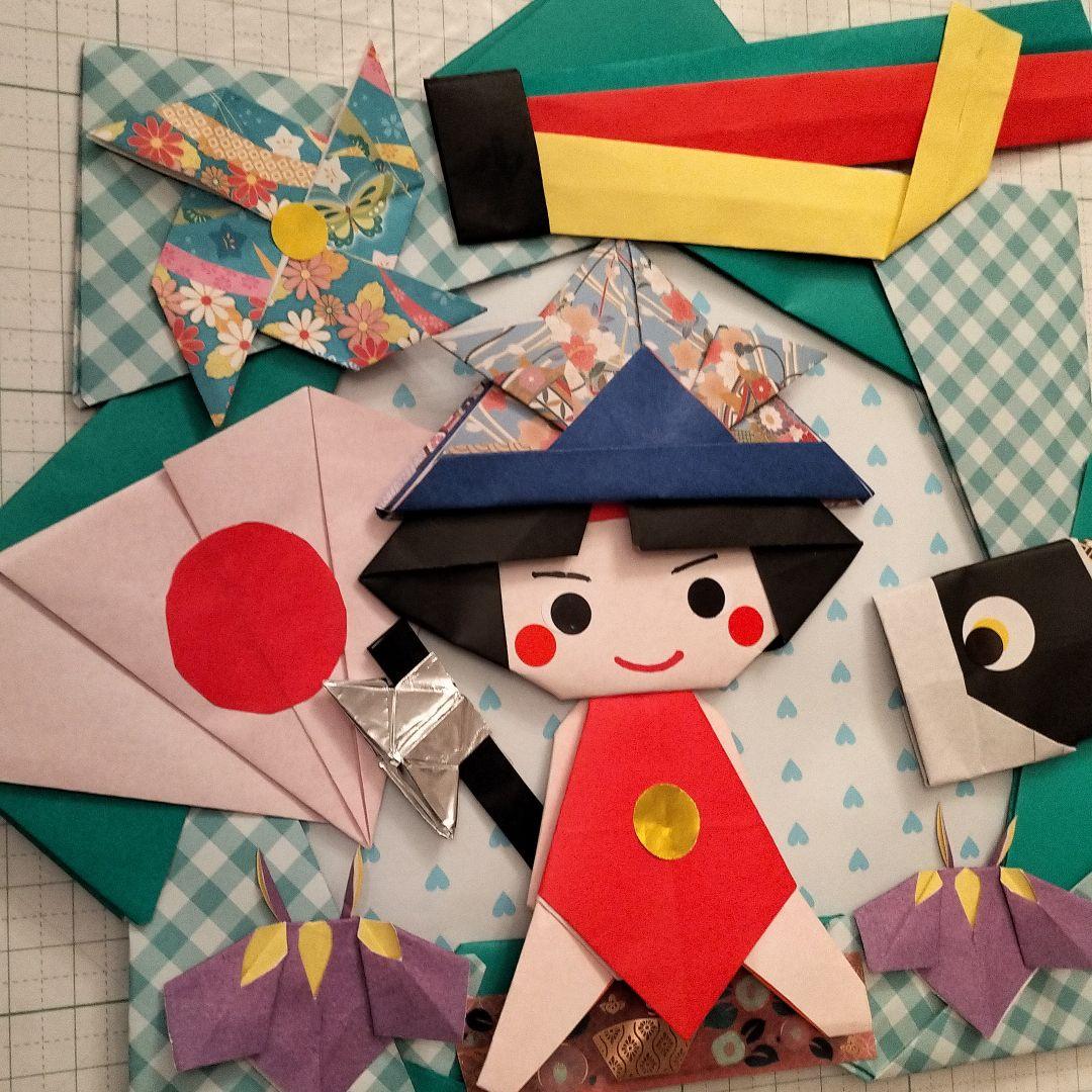 【購入不可】折り紙　大きめリース　金太郎、鯉のぼり。　5月　壁面