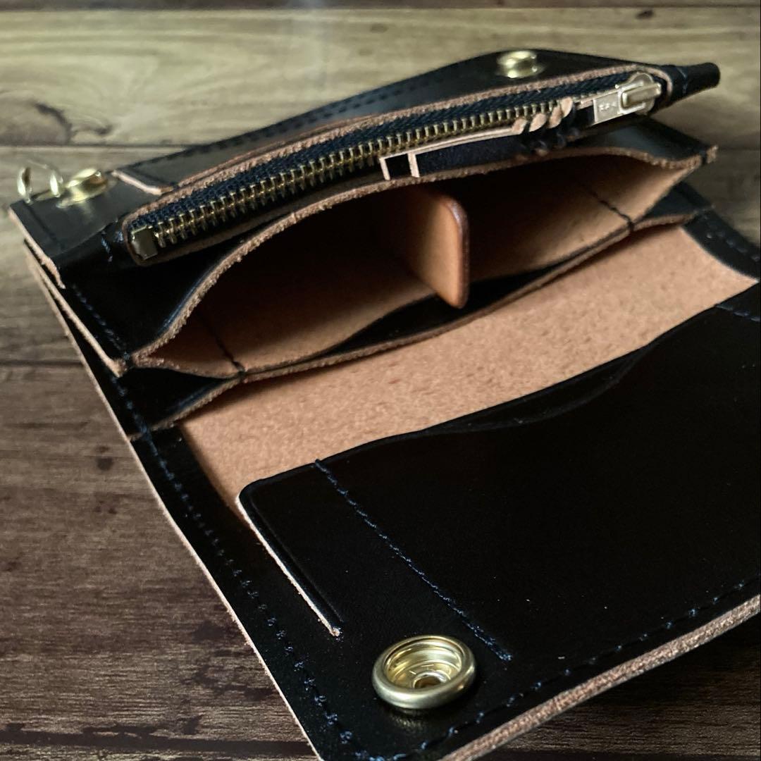 【マリアーティ✨様ご確認用】ミドルトラッカーウォレット【お札を折らずに収納】