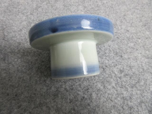 伊万里染付波に千鳥文字文盃台2個 [B28809]