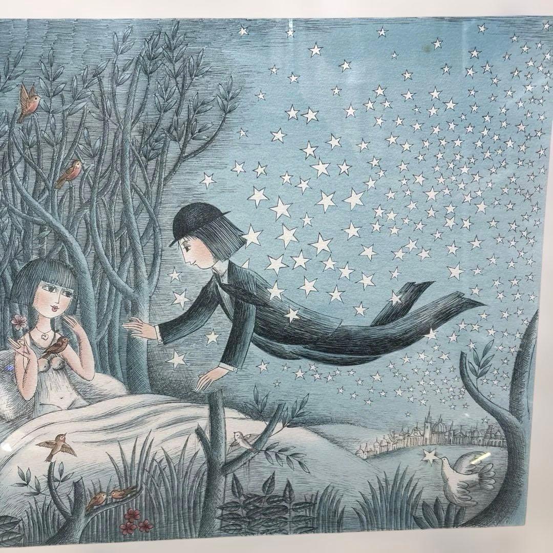 レイモン・ペイネ「銀河」星の王子様 リトグラフ 版画 サイン入 額装