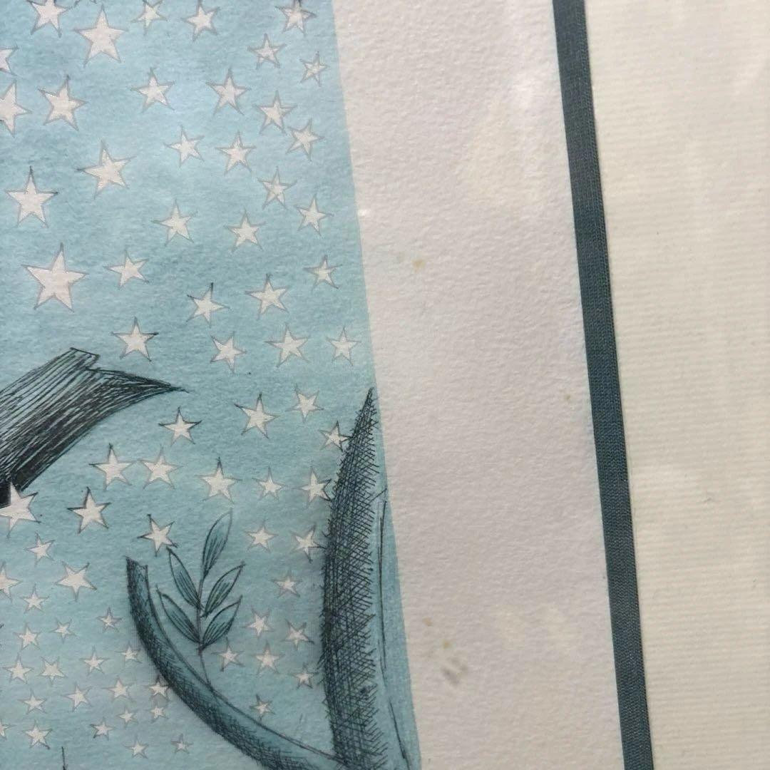 レイモン・ペイネ「銀河」星の王子様 リトグラフ 版画 サイン入 額装