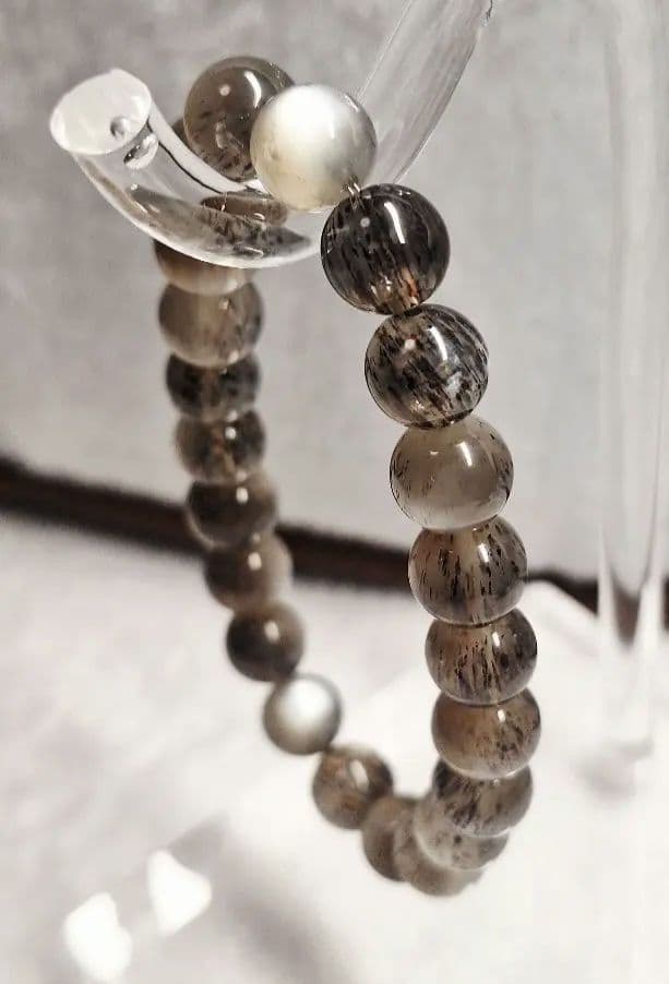 ブラックサンムーンストーン ブレスレット