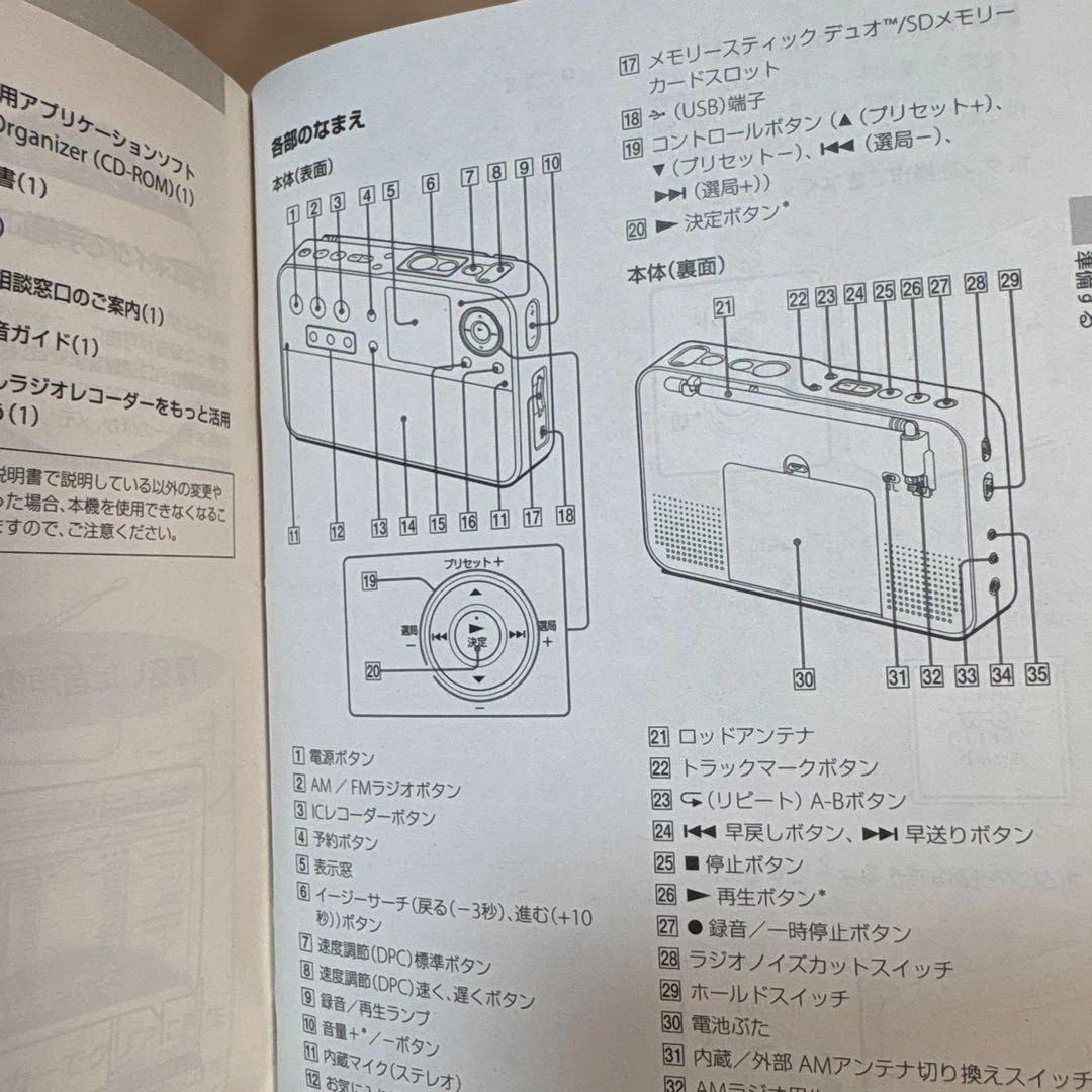 SONY ICZ-R50 ポータブルラジオ