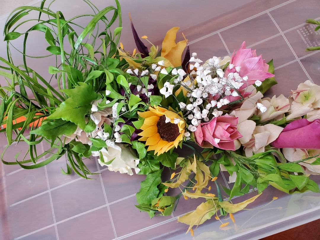 ❤購入時32万円❤作家物パンフラワーモチーフ四季の花束オリジナルデザイン❤超美品