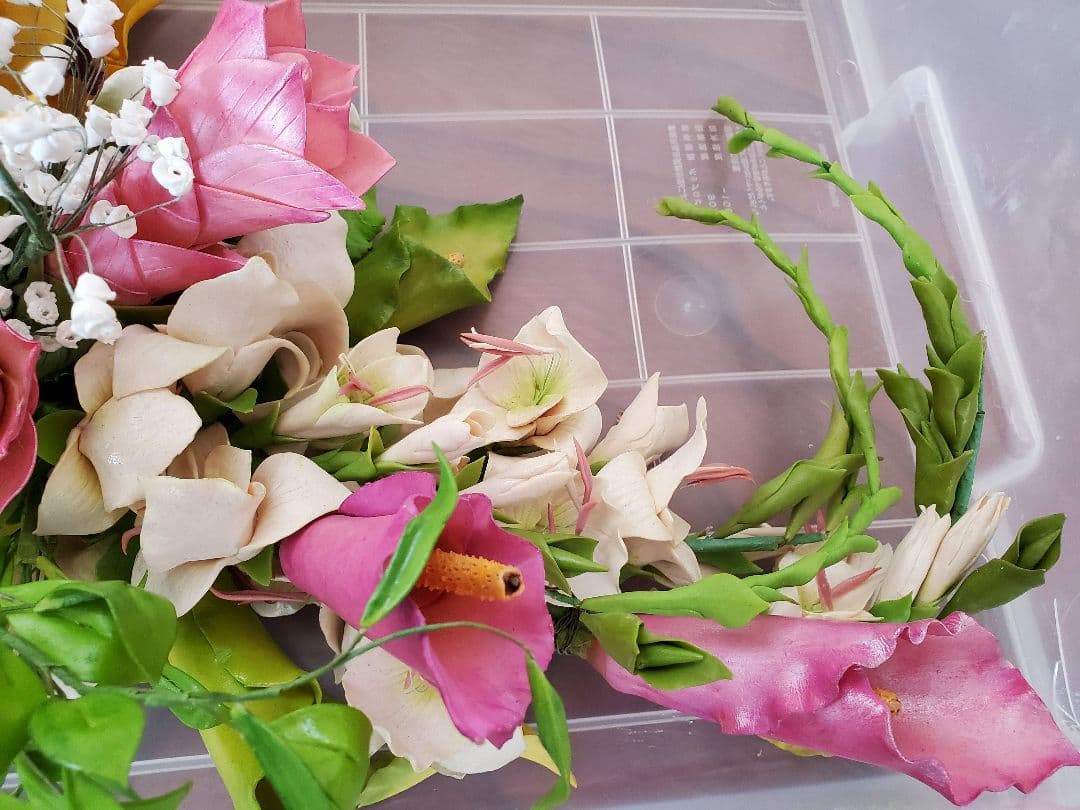 ❤購入時32万円❤作家物パンフラワーモチーフ四季の花束オリジナルデザイン❤超美品