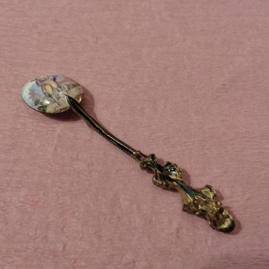 最終処分　18世紀 エナメルスプーン　肉筆