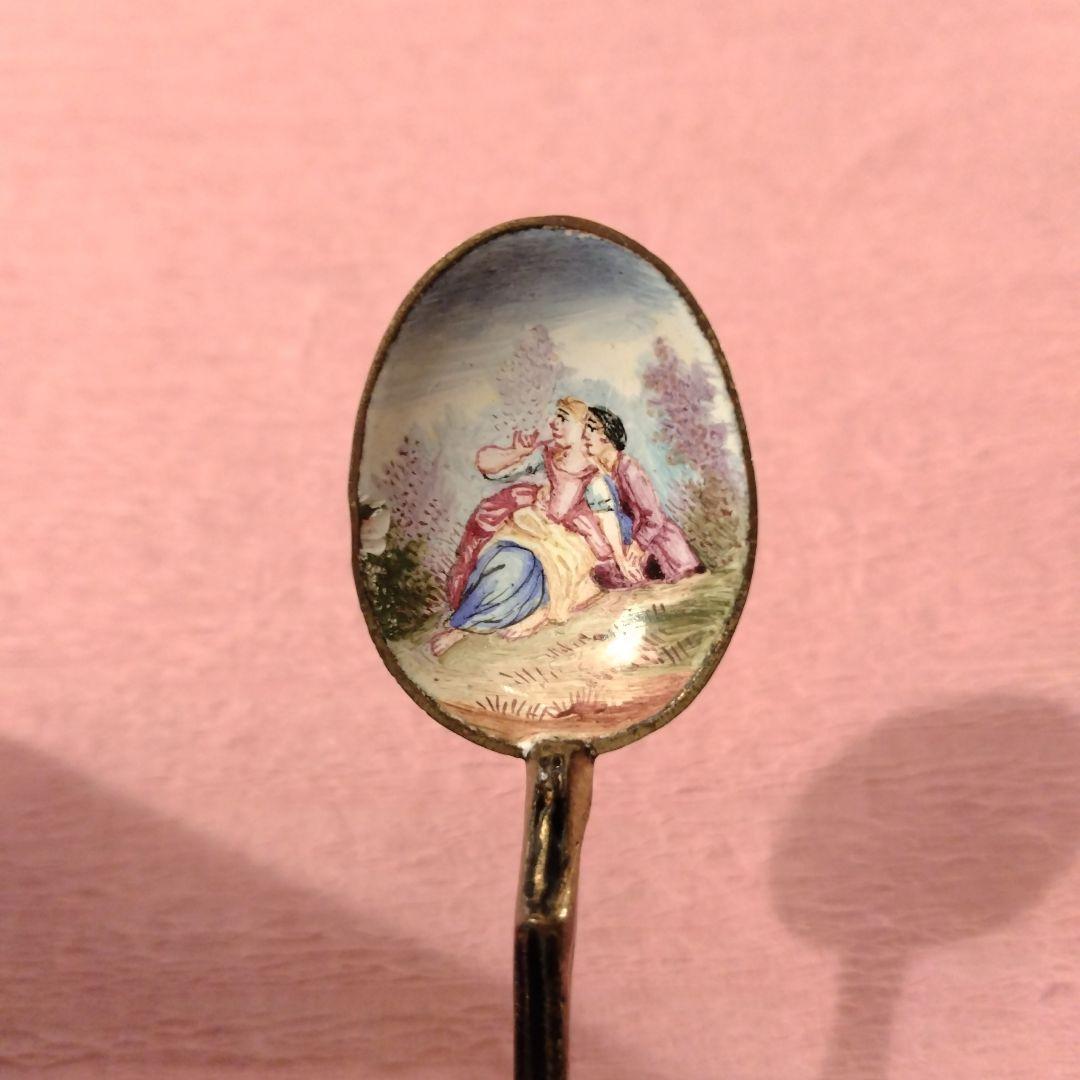 最終処分　18世紀 エナメルスプーン　肉筆