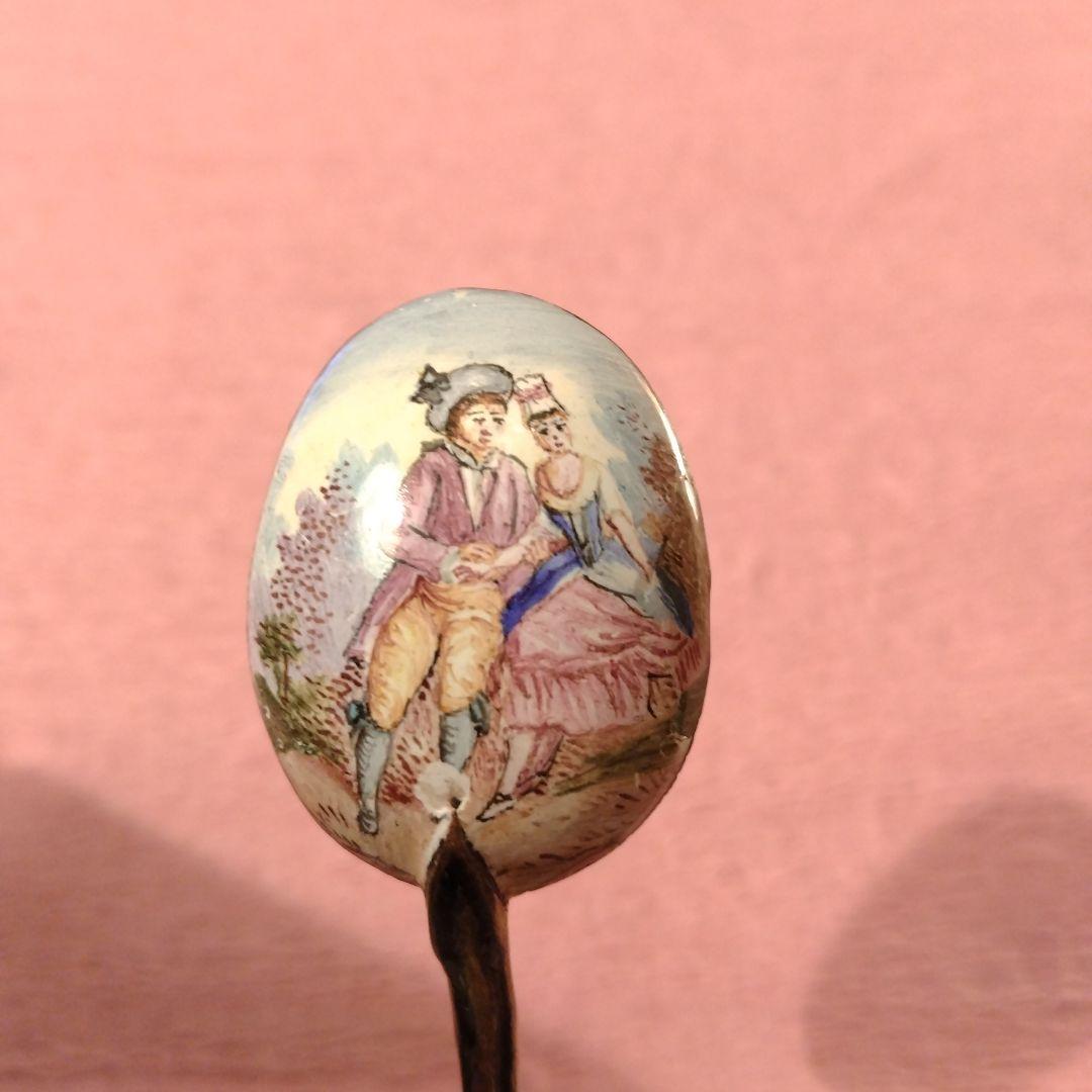 最終処分　18世紀 エナメルスプーン　肉筆