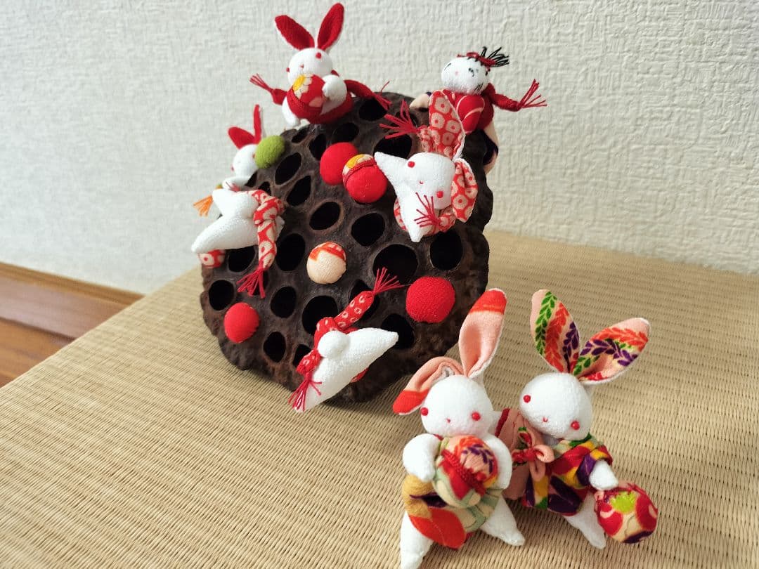 はるみページ！ハスの実、、、！うさちゃん吊るし飾り！お雛様吊るし飾り！