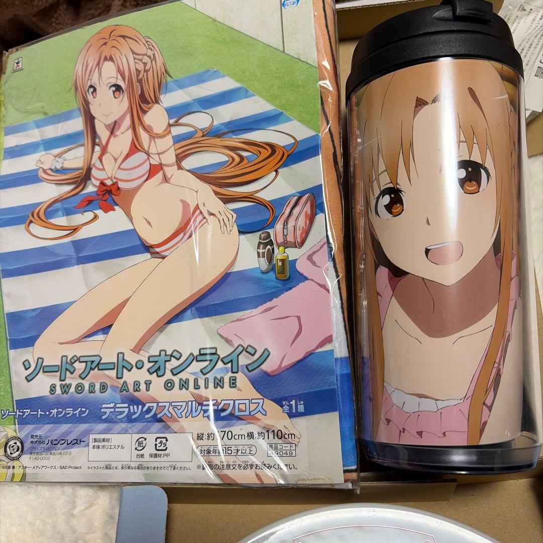SAOプレート、マグカップ×2.ドリンクカップ、デラックスマルチクロス