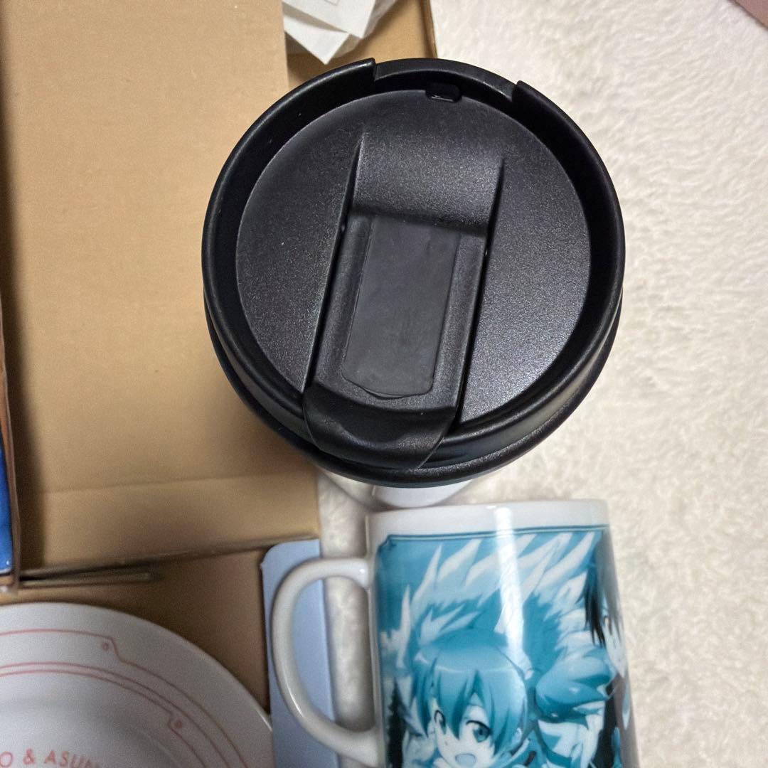 SAOプレート、マグカップ×2.ドリンクカップ、デラックスマルチクロス