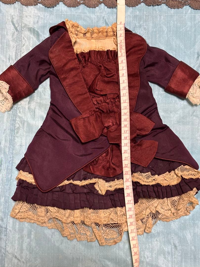 アンティークビスクドール ドレス&ボネセット