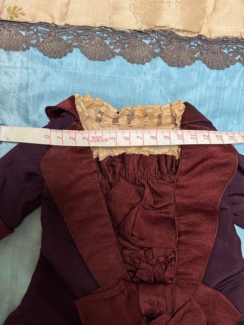 アンティークビスクドール ドレス&ボネセット