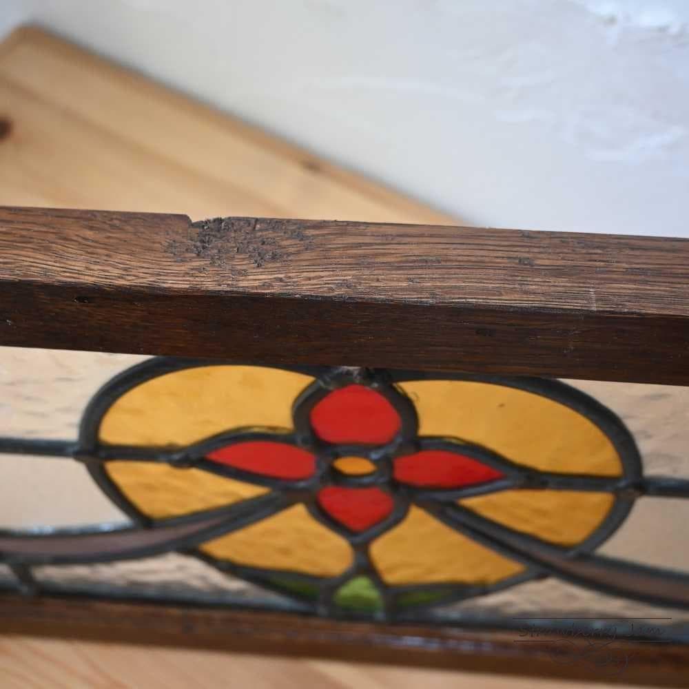 L3710-52 英国アンティーク ステンドグラス バラ 窓枠 建材 インテリア