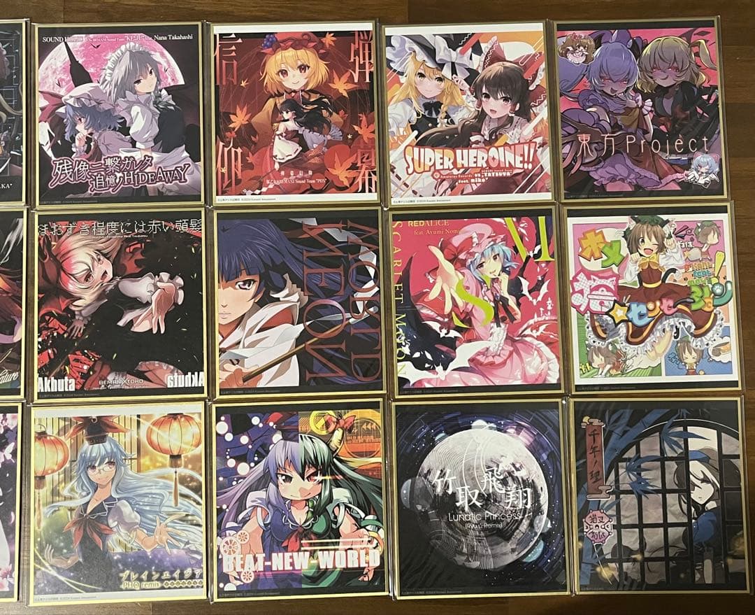 bemani 東方プロジェクト　幻想郷音樂祭　コナミ　くじ　ミニ色紙全セット