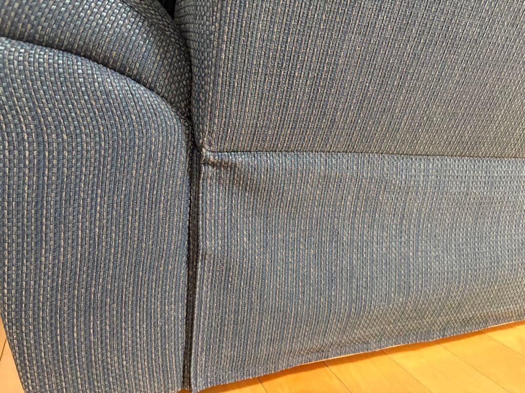 ニトリ 2人掛け 布張りソファ NポケットA12 ブルー 清掃洗濯済 送料込み