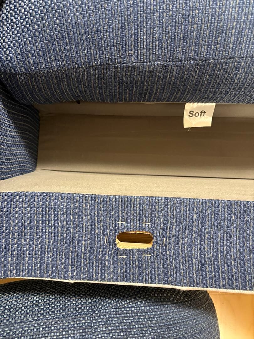 ニトリ 2人掛け 布張りソファ NポケットA12 ブルー 清掃洗濯済 送料込み