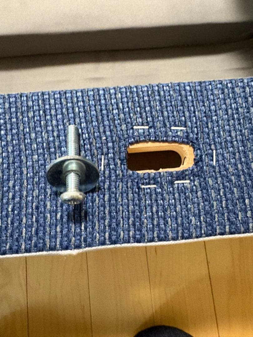 ニトリ 2人掛け 布張りソファ NポケットA12 ブルー 清掃洗濯済 送料込み