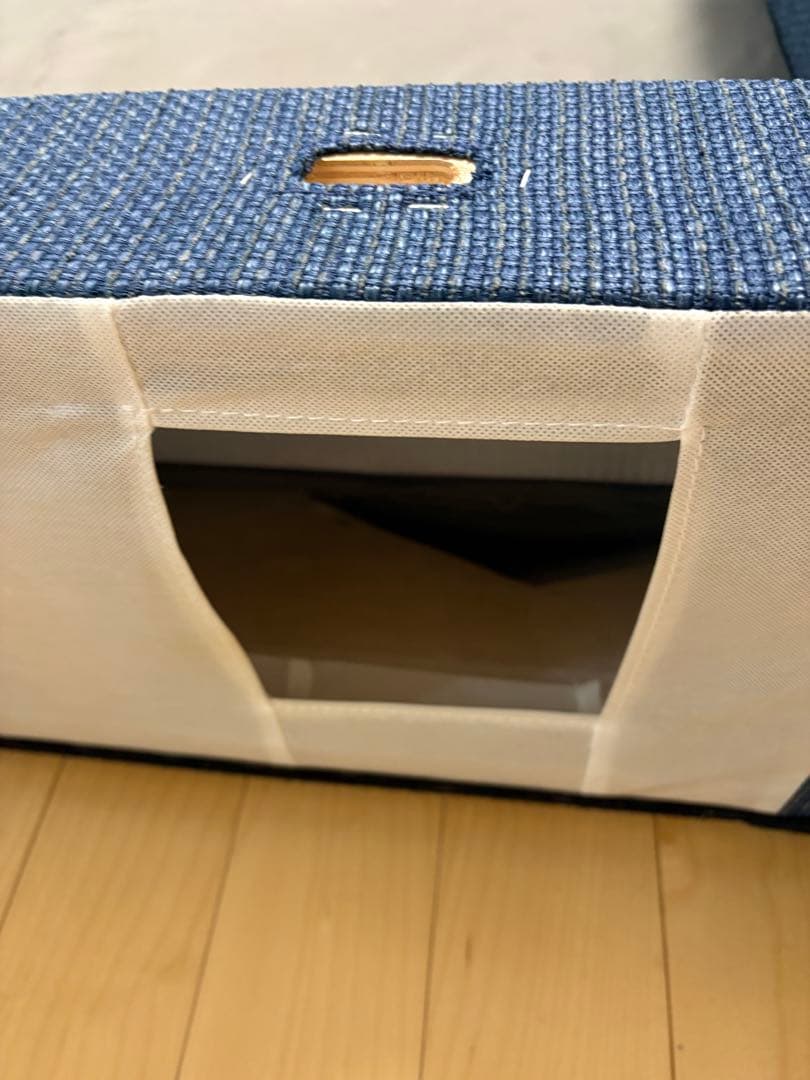 ニトリ 2人掛け 布張りソファ NポケットA12 ブルー 清掃洗濯済 送料込み