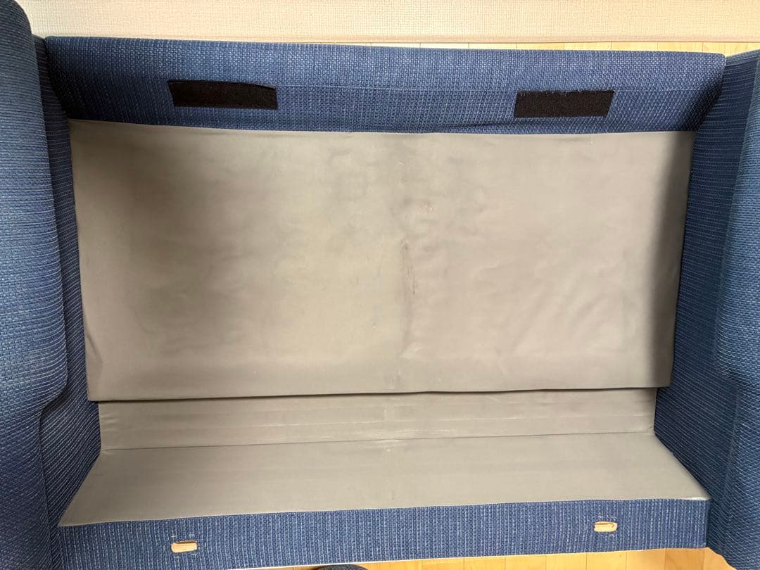 ニトリ 2人掛け 布張りソファ NポケットA12 ブルー 清掃洗濯済 送料込み