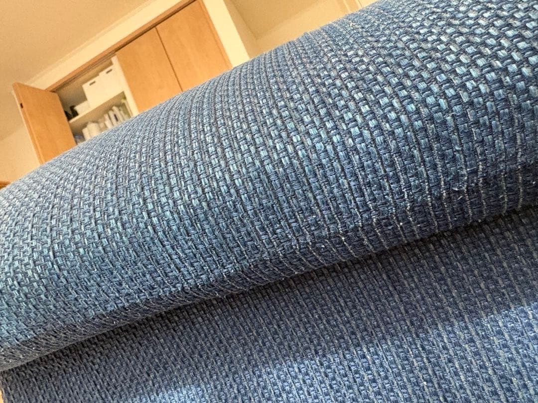 ニトリ 2人掛け 布張りソファ NポケットA12 ブルー 清掃洗濯済 送料込み