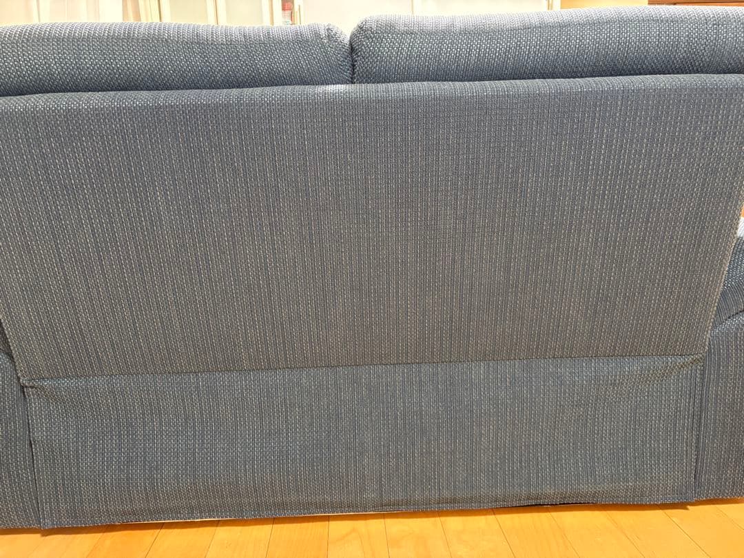 ニトリ 2人掛け 布張りソファ NポケットA12 ブルー 清掃洗濯済 送料込み