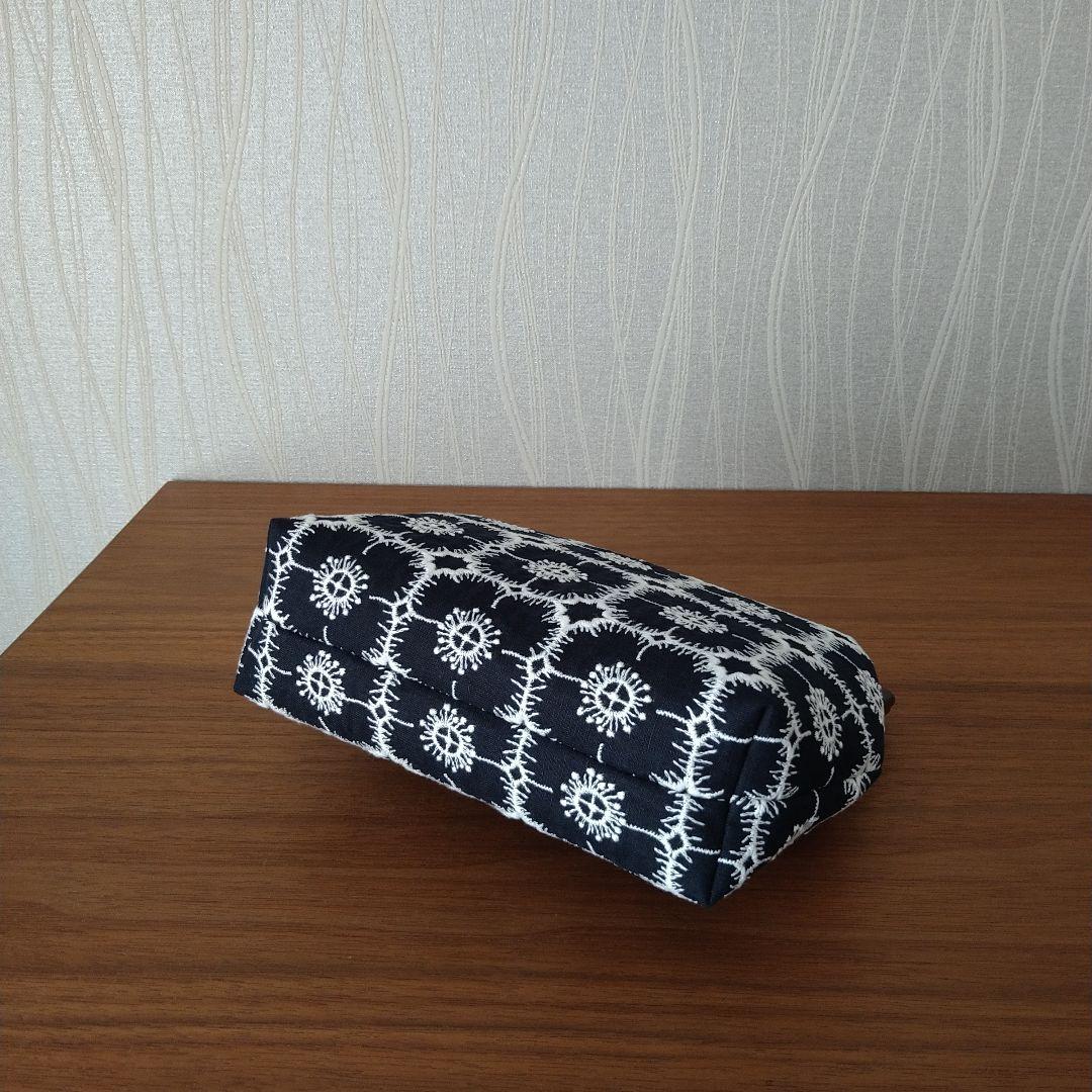 【1点のみ】マットブラック口金 / がま口ポーチ☆ミナペルホネンハンドメイド