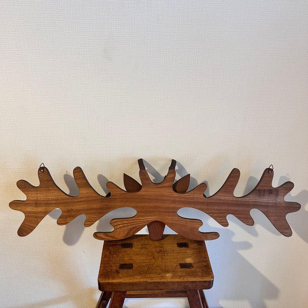 【ヴィンテージ】✴︎鹿の壁掛けフック✴︎木製✴︎ウォールフック✴︎