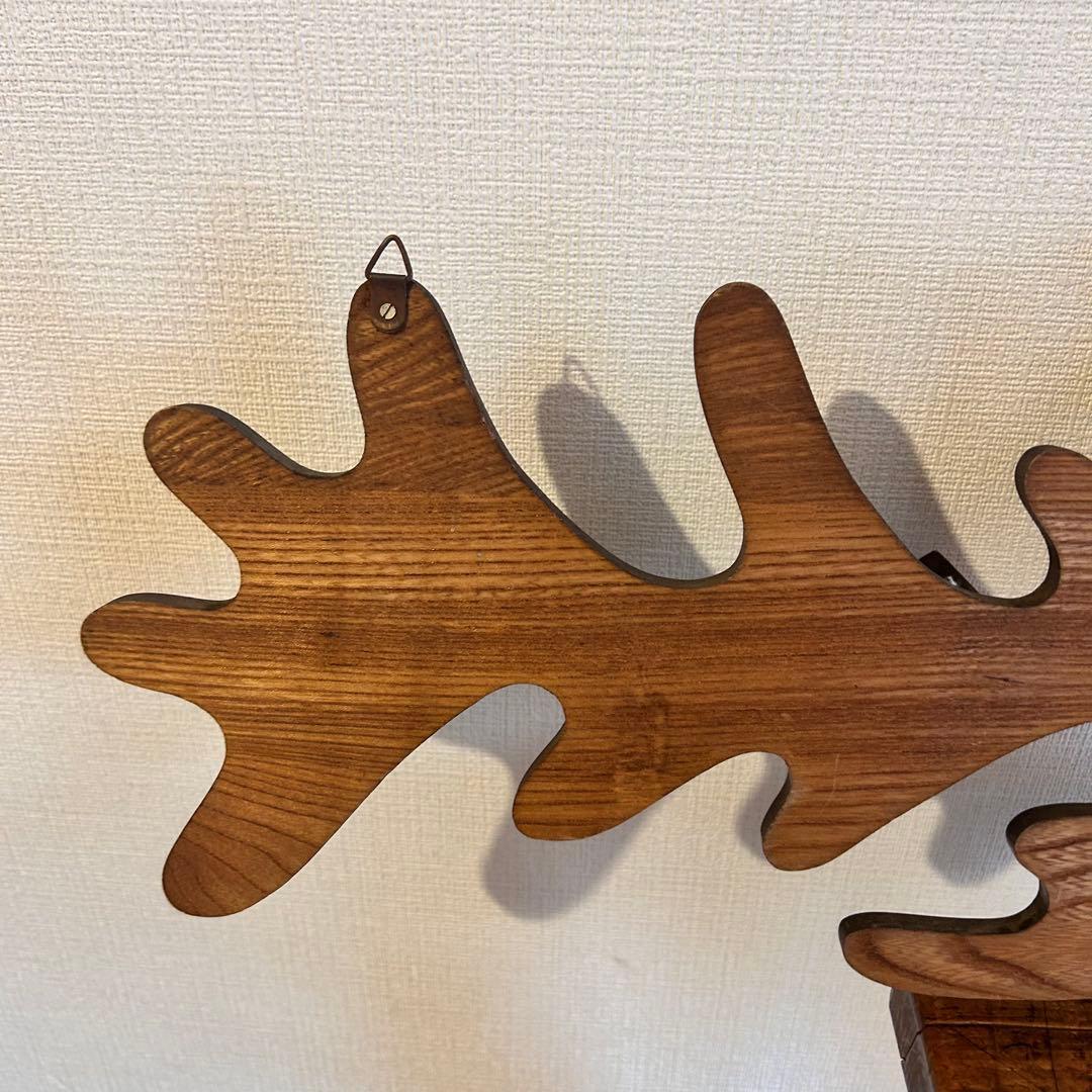 【ヴィンテージ】✴︎鹿の壁掛けフック✴︎木製✴︎ウォールフック✴︎