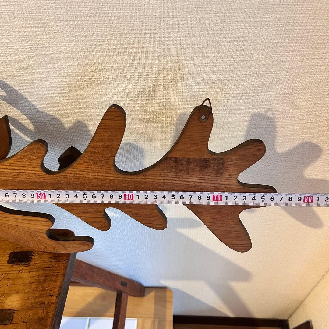 【ヴィンテージ】✴︎鹿の壁掛けフック✴︎木製✴︎ウォールフック✴︎