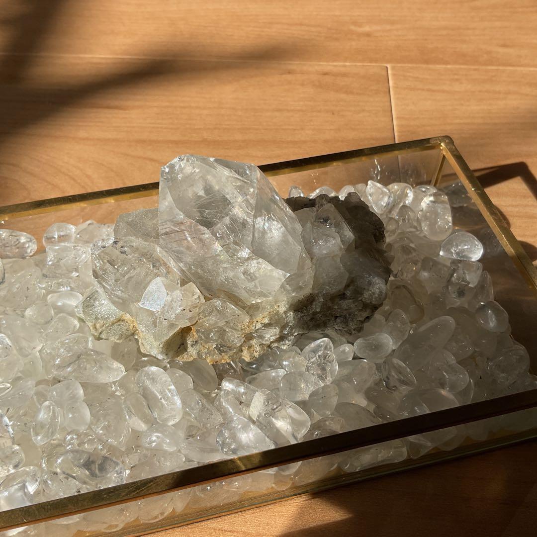 ヒマラヤ マニハール産 水晶 クラスター 浄化セット