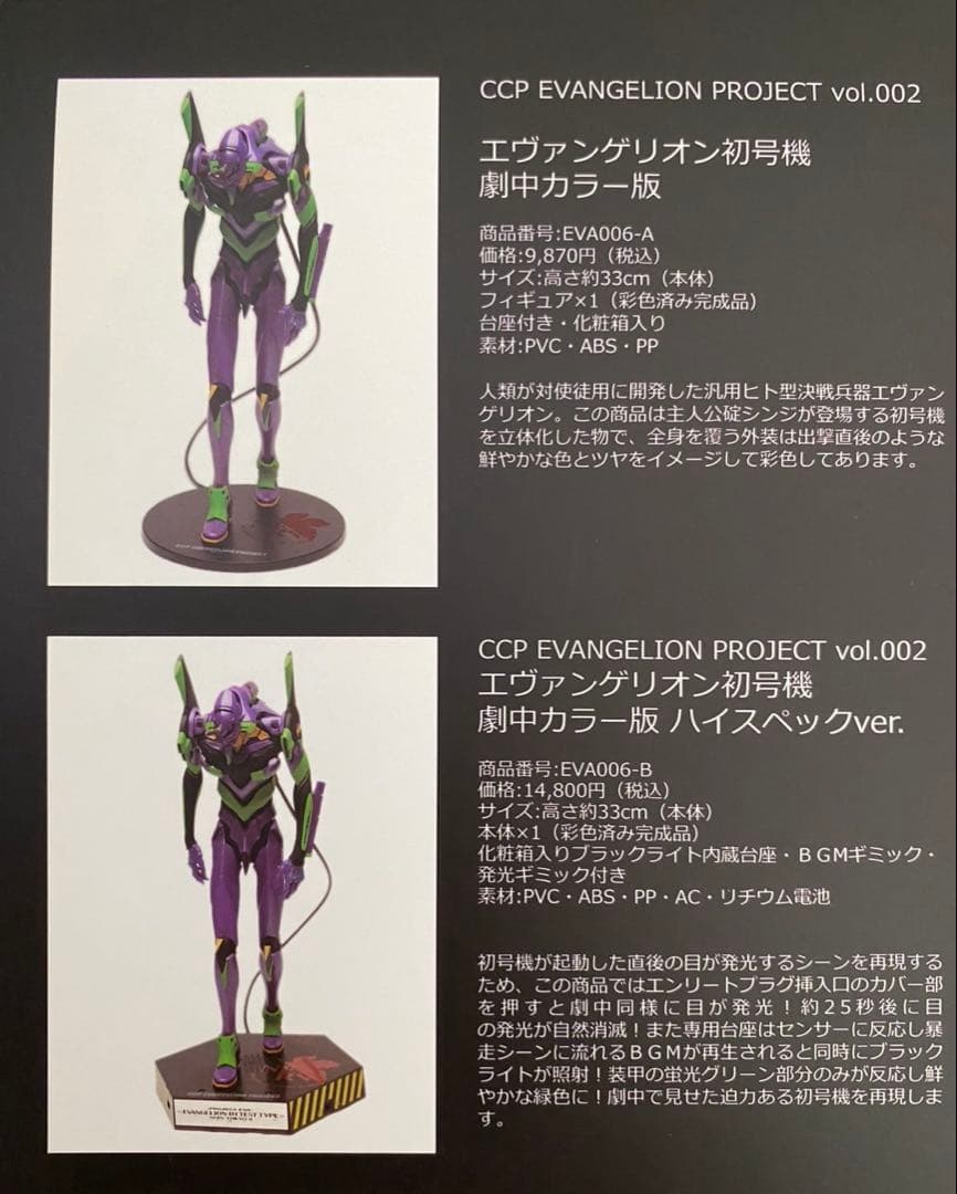【希少品】CCP EVANGELION 初号機 劇中カラー版ハイスペックVer.