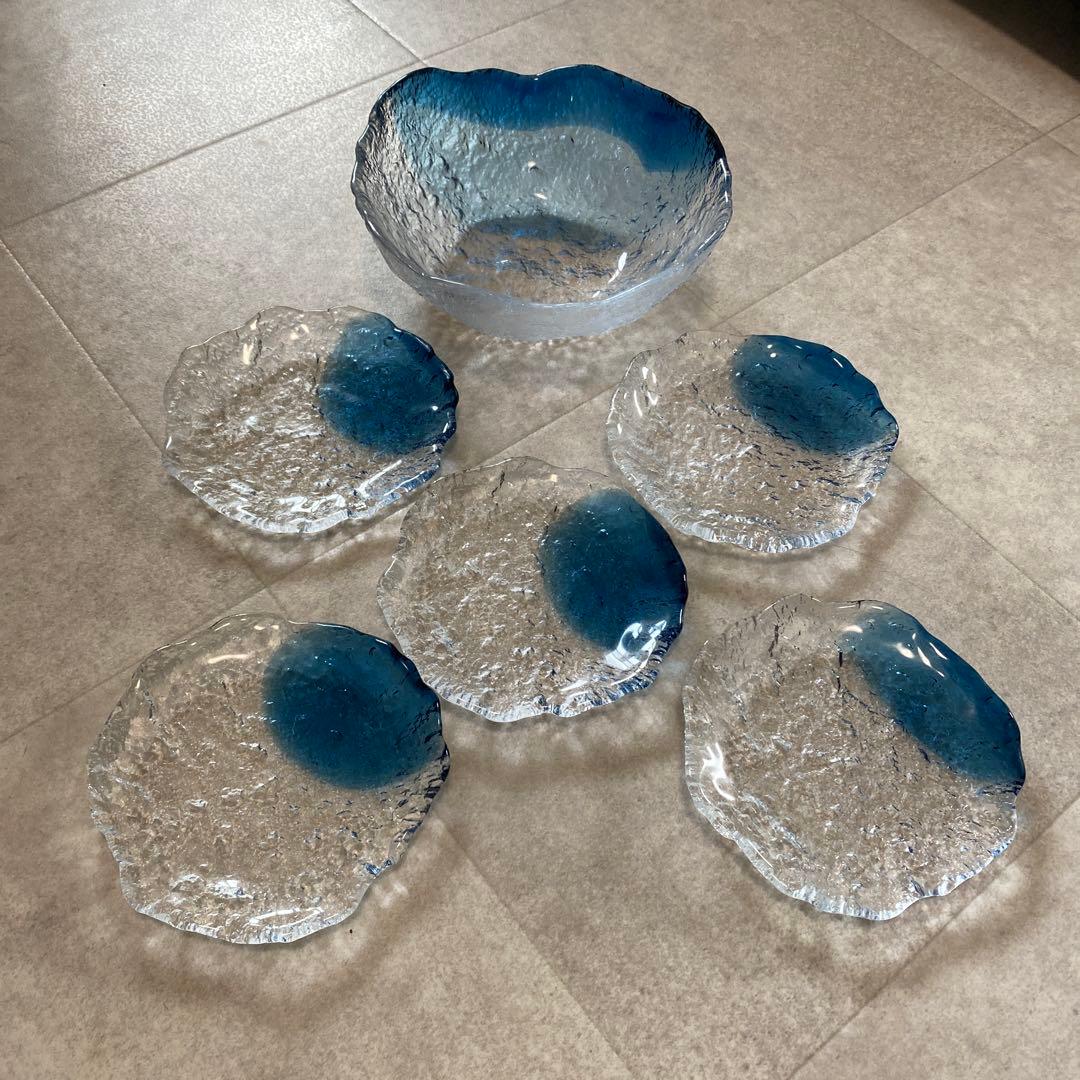 東洋佐々木ガラス　大鉢＆小皿5枚