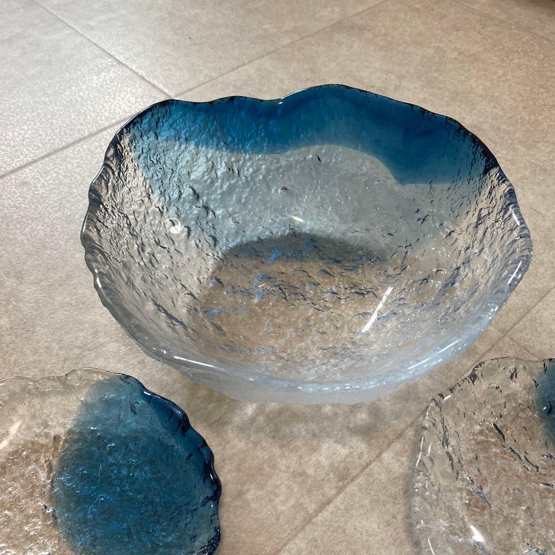 東洋佐々木ガラス　大鉢＆小皿5枚