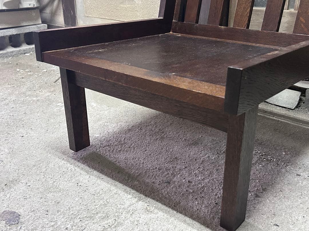 ①木製 ダイニングソファー ローチェア 和モダン 古民家