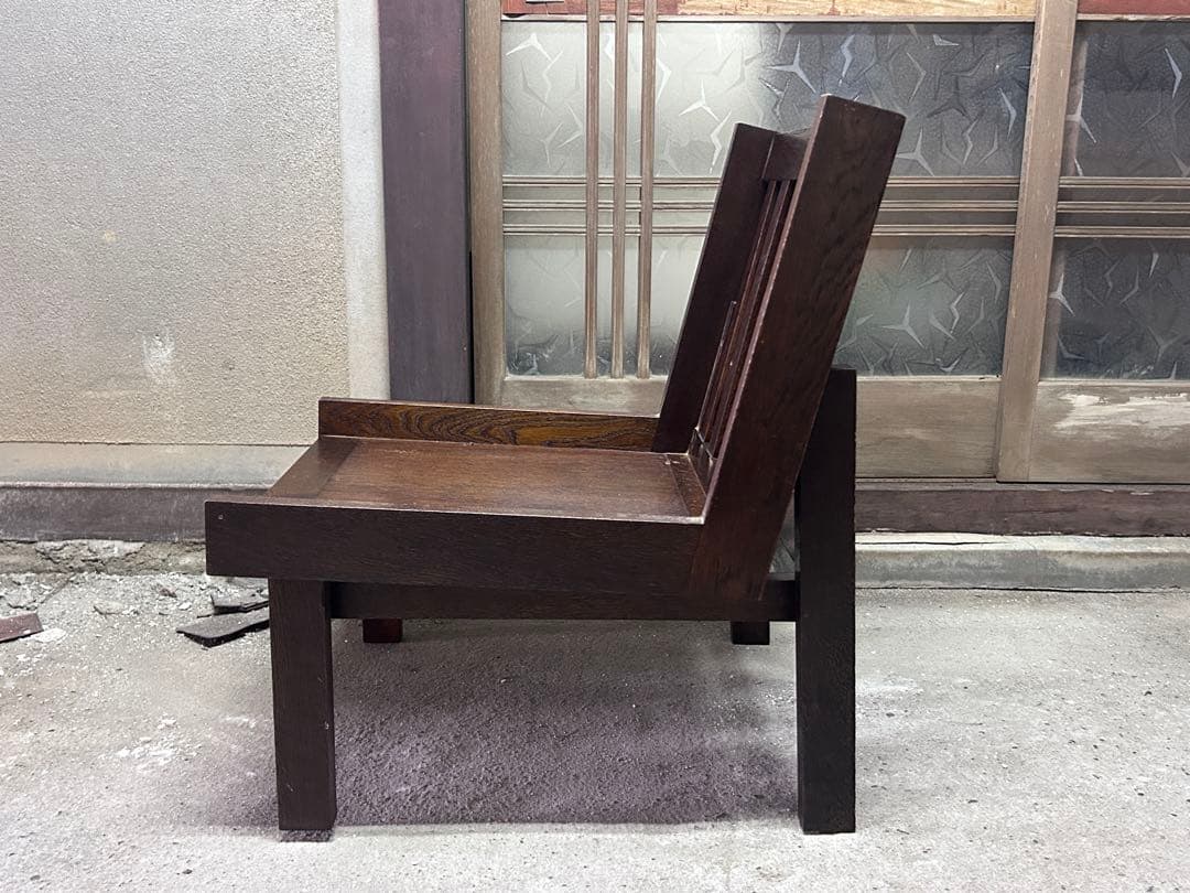 ①木製 ダイニングソファー ローチェア 和モダン 古民家