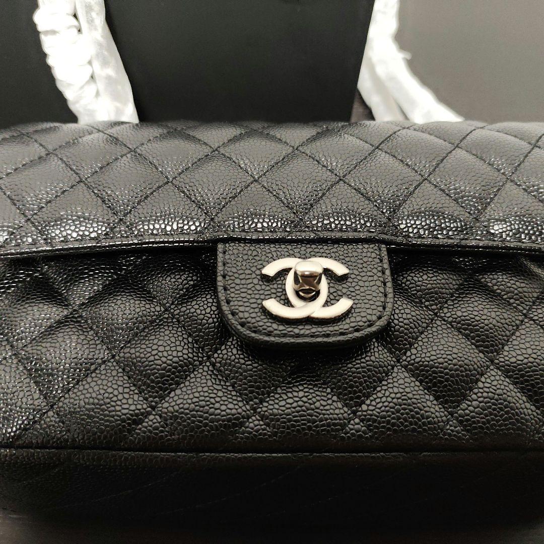 CHANEL チェーン フラップバッグ ノベルティ キャビアスキン 2way